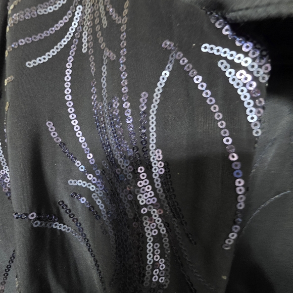 Alex Evenings Navy Sequin Blazer - Picture 4 of 5